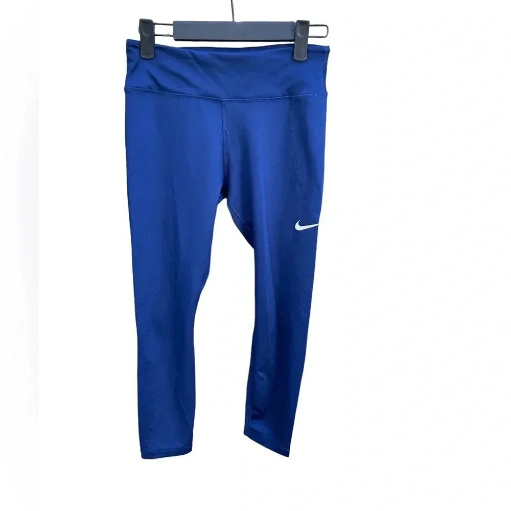 NIKE COBALT BLUE RUNNING LEGGINGS - Picture 2 of 5